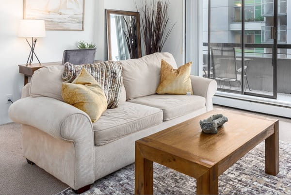 Living room in a rental in Vancouver