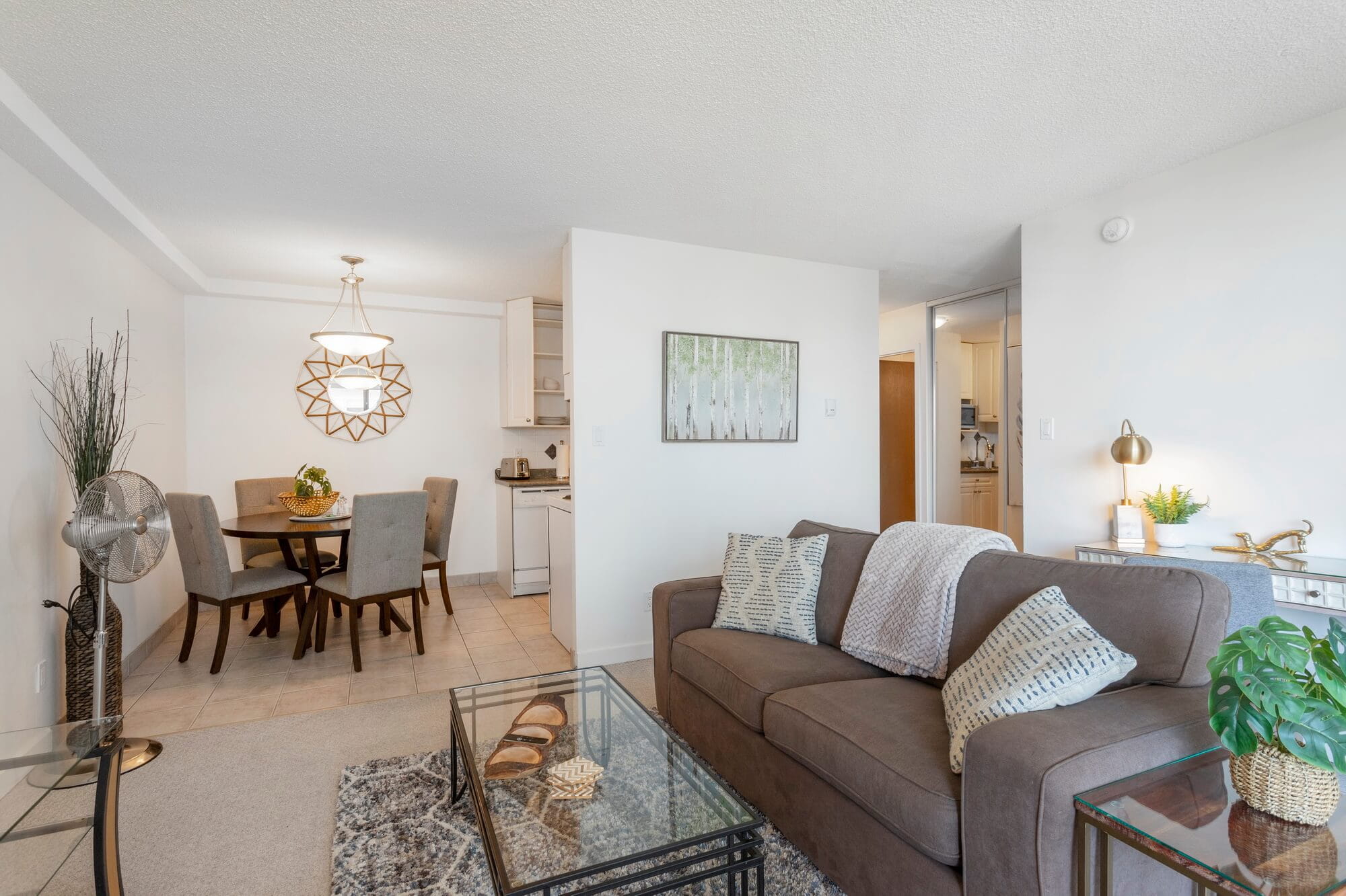 Living room in a family suite