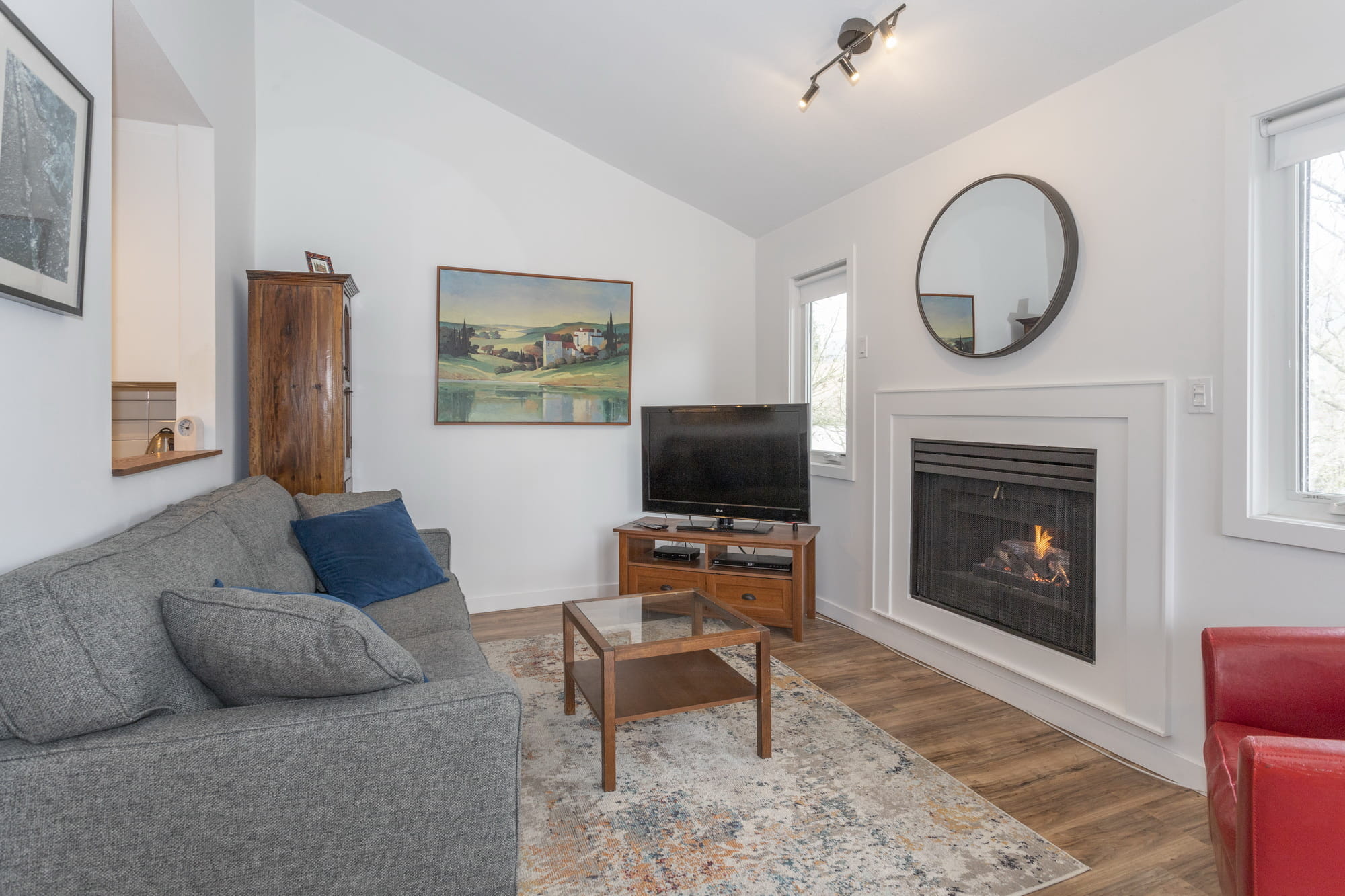 Fireplace in Vancouver Apartment Suite